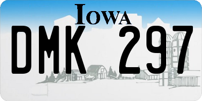 IA license plate DMK297