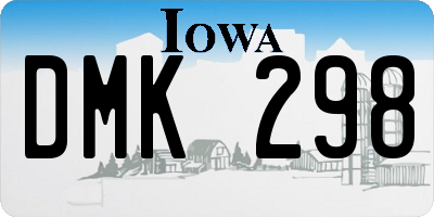 IA license plate DMK298