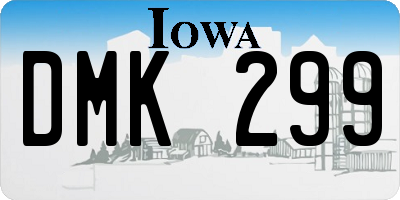 IA license plate DMK299