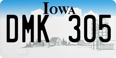 IA license plate DMK305