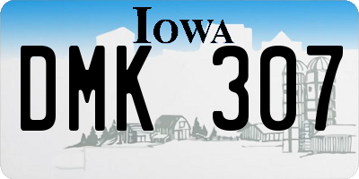 IA license plate DMK307