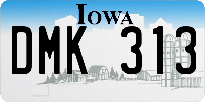 IA license plate DMK313