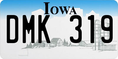 IA license plate DMK319