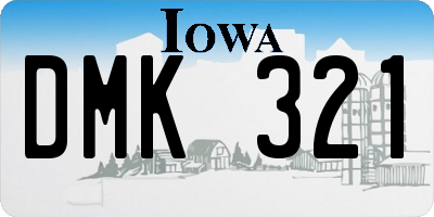IA license plate DMK321