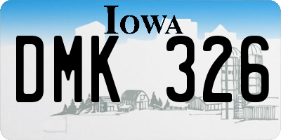 IA license plate DMK326