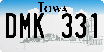 IA license plate DMK331