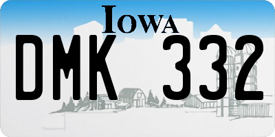IA license plate DMK332