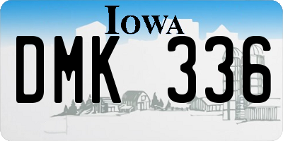 IA license plate DMK336