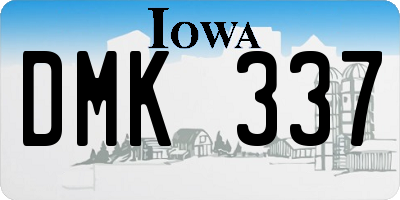 IA license plate DMK337