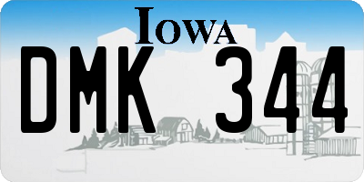 IA license plate DMK344