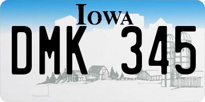 IA license plate DMK345