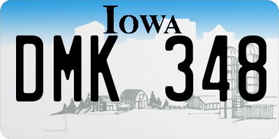 IA license plate DMK348