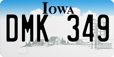 IA license plate DMK349