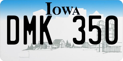 IA license plate DMK350