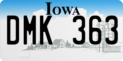 IA license plate DMK363