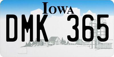 IA license plate DMK365