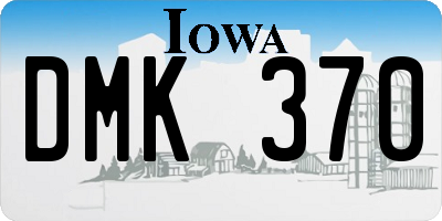 IA license plate DMK370