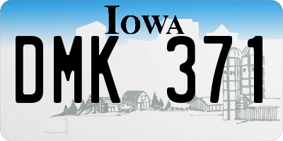 IA license plate DMK371
