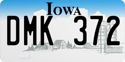IA license plate DMK372