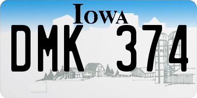 IA license plate DMK374
