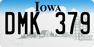 IA license plate DMK379