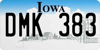 IA license plate DMK383
