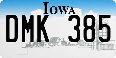 IA license plate DMK385