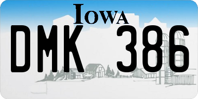 IA license plate DMK386