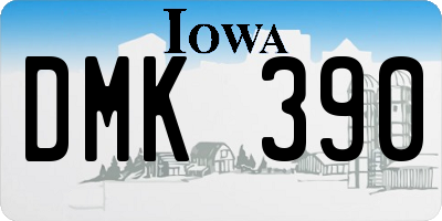 IA license plate DMK390