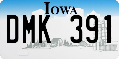 IA license plate DMK391