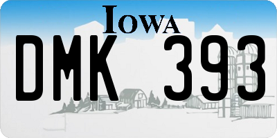 IA license plate DMK393