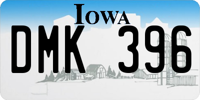 IA license plate DMK396