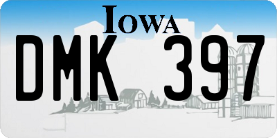 IA license plate DMK397
