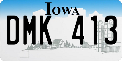 IA license plate DMK413