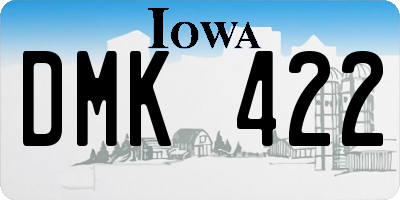 IA license plate DMK422