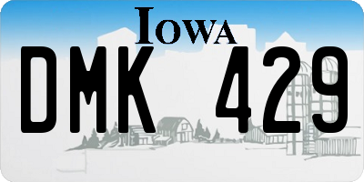 IA license plate DMK429