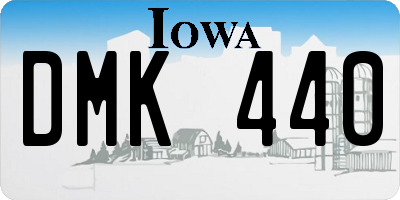 IA license plate DMK440