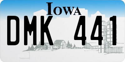 IA license plate DMK441