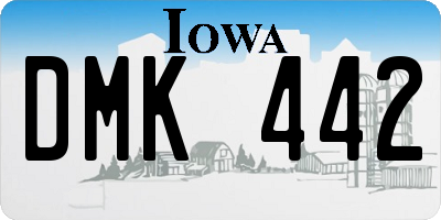 IA license plate DMK442