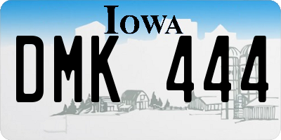 IA license plate DMK444