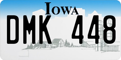 IA license plate DMK448