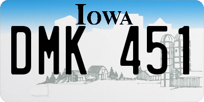 IA license plate DMK451