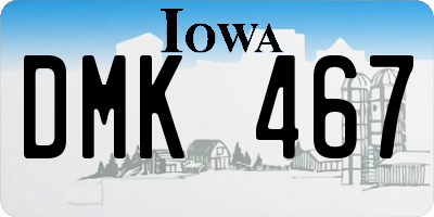 IA license plate DMK467
