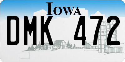IA license plate DMK472
