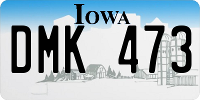 IA license plate DMK473