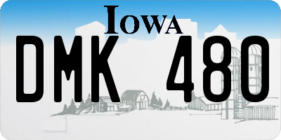 IA license plate DMK480