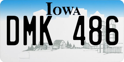 IA license plate DMK486
