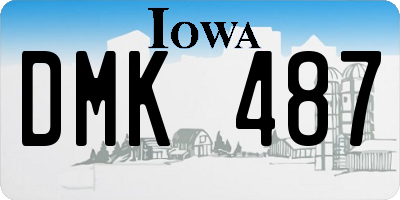 IA license plate DMK487