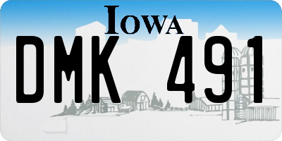 IA license plate DMK491