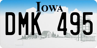 IA license plate DMK495